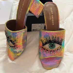 Kurt Geiger sequined rainbow heels - perfect for Taylor Swift Eras Tour!